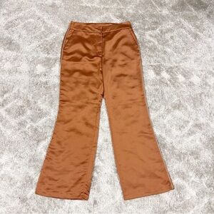 Jason Wu | Rust Brown Silky Satin Pants size 10